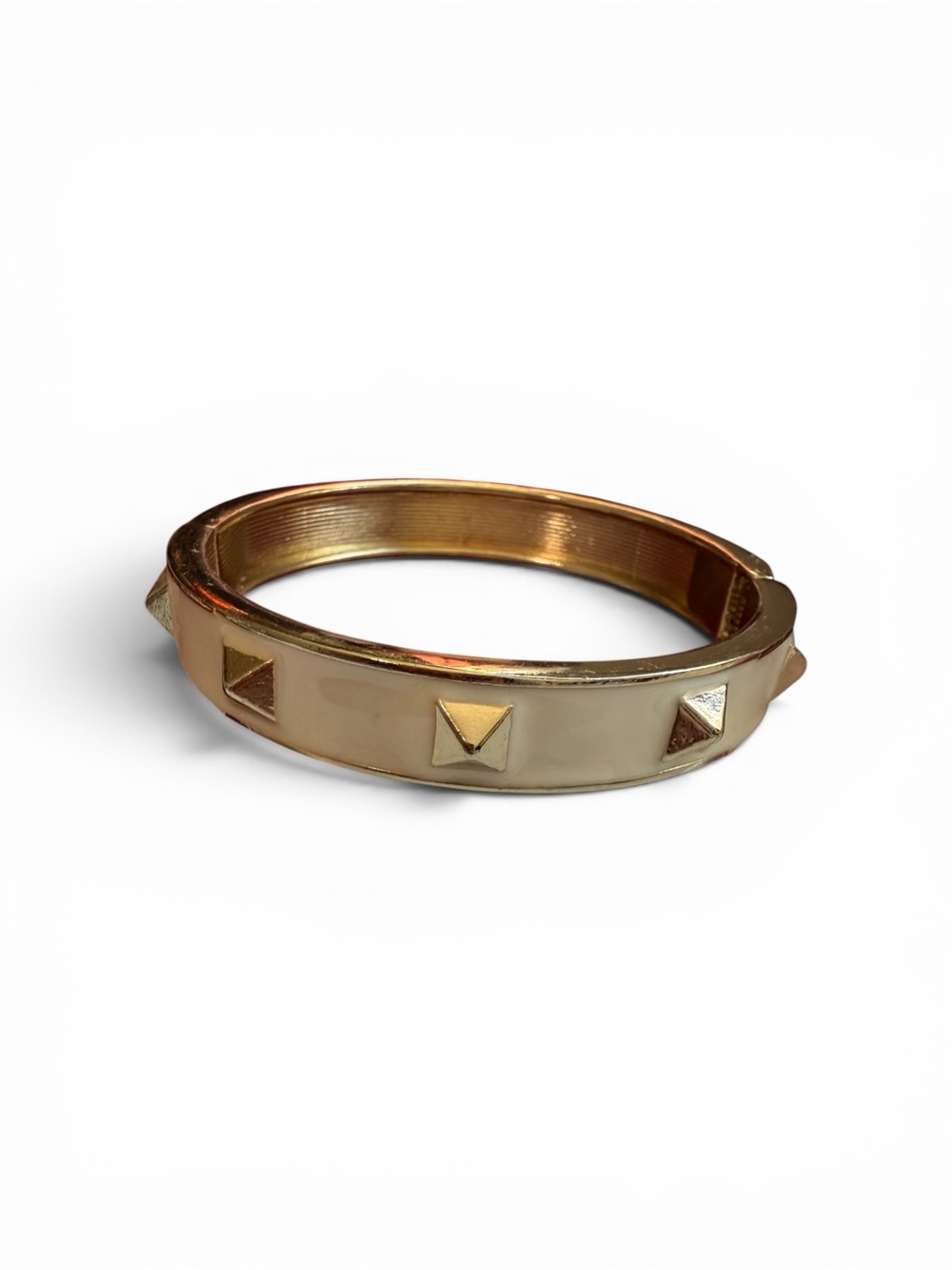 Gold Pyramid Stud Bangle Bracelet